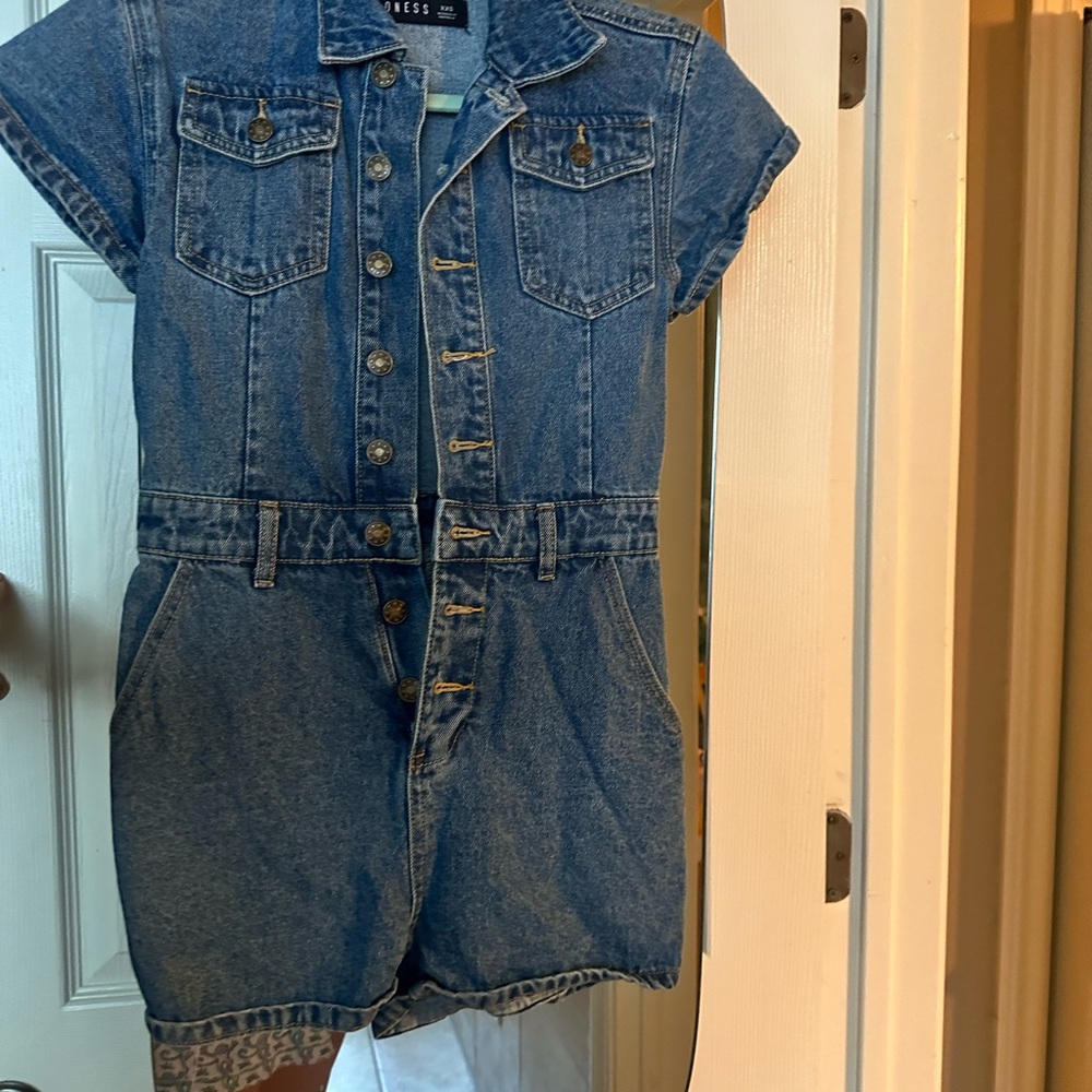 Denim Short romper !!